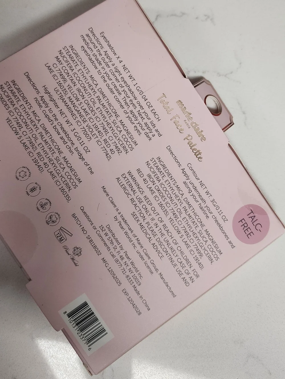 Marie Claire Smokey Delight Total Face Palette New Makeup Eyeshadow Blush
